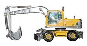 MOT13045 - Pelle sur Pneus VOLVO EW 180B - 1