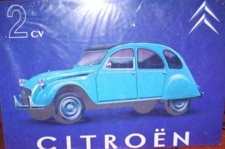 IES66P - Plaque tôlée : CITROËN 2CV 