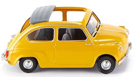 WIK009905 - FIAT 600 avec toit ouvrant Jaune - 1