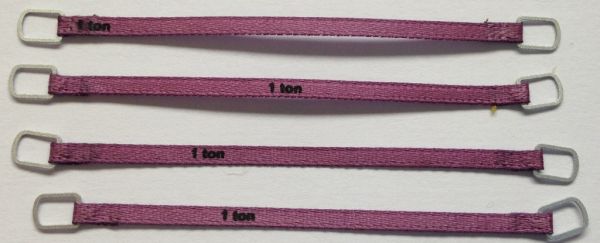 YCC331-2 - Lot de 4 sangles de levage 1 Tonne de 6cm Violette - 1