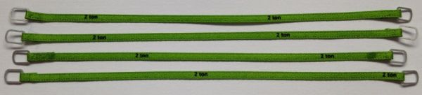 YCC332-5 - Lot de 4 sangles de levage 2 Tonnes de 12cm Verte - 1