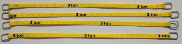 YCC333-3 - Lot de 4 sangles de levage 3 Tonnes de 14cm jaune - 1