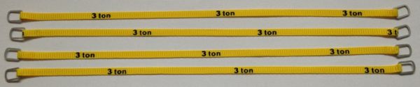 YCC333-4 - Lot de 4 sangles de levage 3 Tonnes de 18cm Jaune - 1