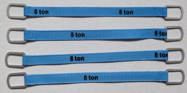 YCC337-1 - Lot de 4 sangles de levage 8 Tonnes de 10cm Bleu - 1