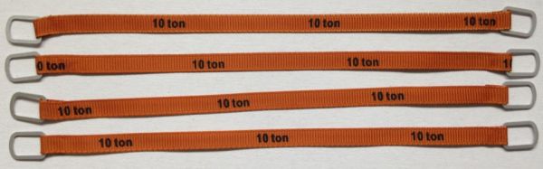 YCC338-3 - Lot de 4 sangles de levage 10 Tonnes de 18cm 