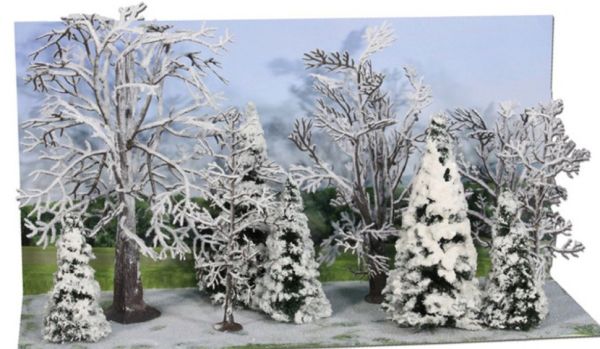 HEK2101 - Lot de 10 arbres de forêts d'hiver 7-14cm - 1