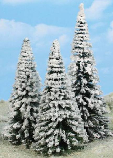 HEK2100 - Lot de 3 sapins enneigés 16-21cm - 1