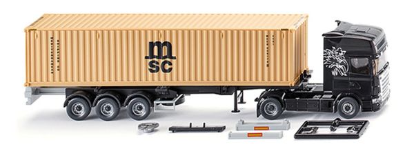 WIK052349 - SCANIA 4x2 avec porte Container 3 Essieux et container 40 Pieds MSC - 1