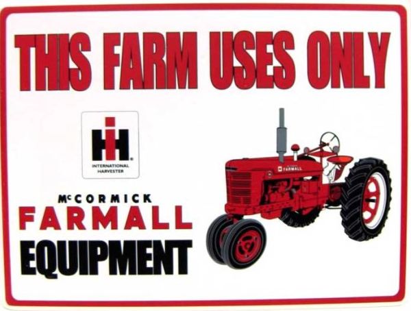 IH4910-137 - Plaque Mc CORMICK FARMALL