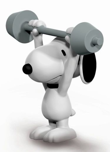 SHL22075 - SNOOPY Haltérophile - 1