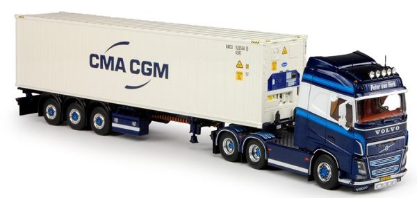 TEK68638 - VOLVO FH4 Globetrotter 6x4 avec porte container 3Essieux et container frigorifique 40Pieds 