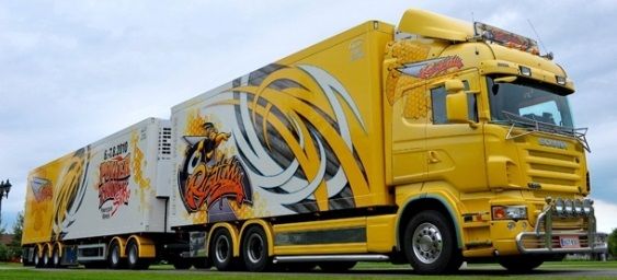 ARCHIVE333 - SCANIA R Highline 6x4 Porteur  avec remorque frigorifique 3 Essieux 