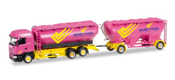 HER305594 - Porteur SCANIA R13 3 essieux Pulvérulent Avec remorque 2 Essieux 