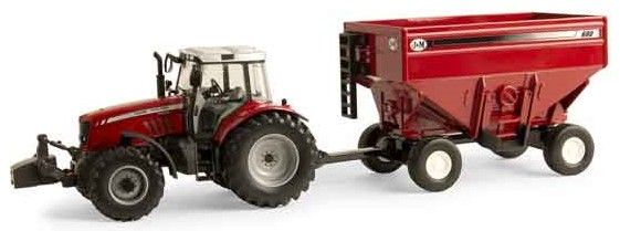 ERT16291 - MASSEY 7475 Avec remorque wagon 680 