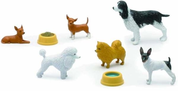 NEW34132C - Coffret de 6 Chiens avec accessoires - 1
