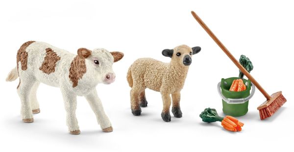 SHL41422 - Kit nettoyage étable avec veau et agneau - 1