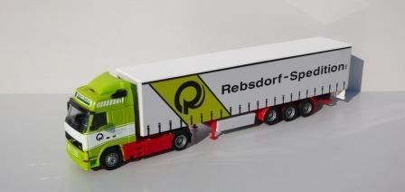 AWM53376 - VOLVO 420 FH12 Globetrotter avec remorque bâchée 3 essieux 