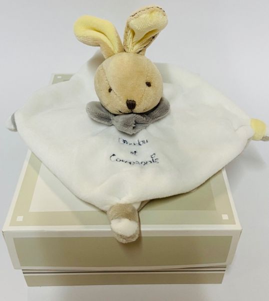 DC2372M - Doudou plat Lapin Marron - 1