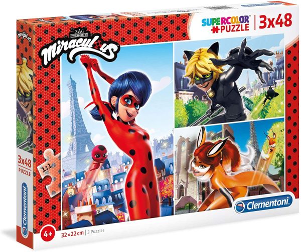 CLE25234 - Puzzle 3x48 Pièces Miraculos - 1