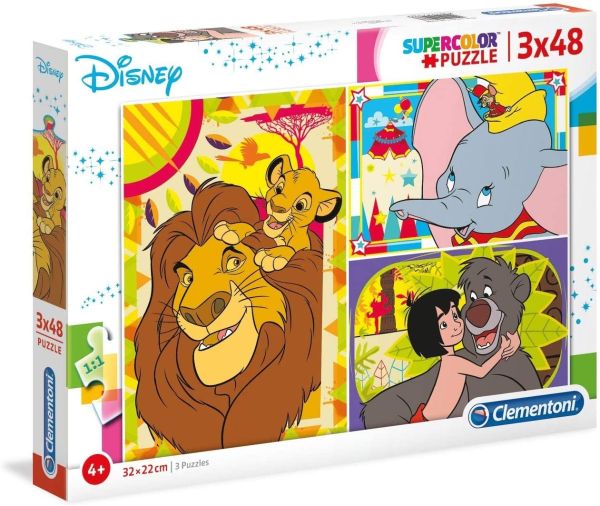 CLE25236 - Puzzles 3x48 Pièces DISNEY Animals – 32x22 cm - 1