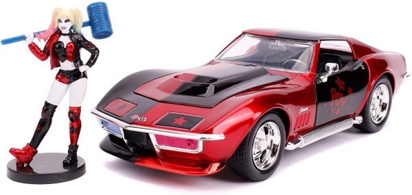 JAD253255019 - CORVETTE Chevy Stingray avec figurine HARLEY QUINN - 1