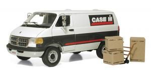 FIGE193193 - Fourgon DODGE aux Couleurs CASE avec Caisses et Diable - 1