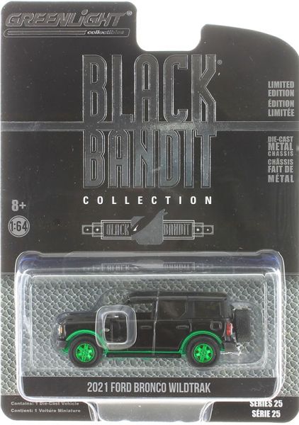 GREEN28070-FVERT - FORD Bronco Wildtrack 2021 jantes verte BLACK BANDIT sous blister - 1