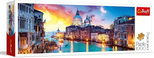 TRF29037 - Puzzle 1000 Pièces Panoramique Grand Canal de Venise - 1
