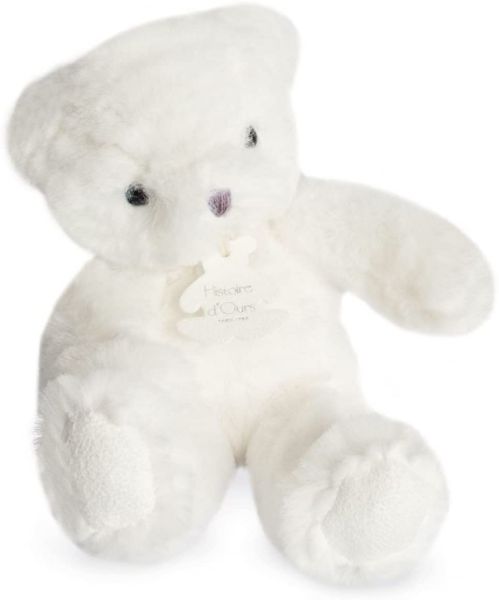 HO2930BLANC - Peluche Ours poudré Blanc 15 cm - 1