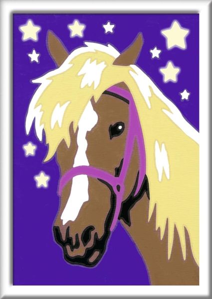 RAV29615 - Numéro d'art - crinière dorée - 8,5 x 12 cm - 1