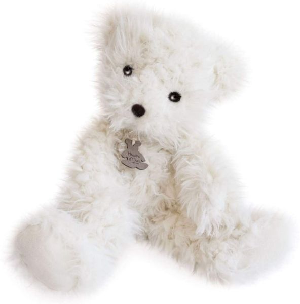 HO2971 - Peluche Ours Pompon Blanc 40 cm - 1