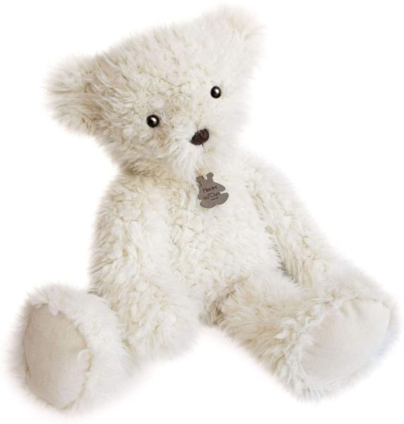 HO2972 - Peluche Ours Pompon Blanc 60 cm - 1