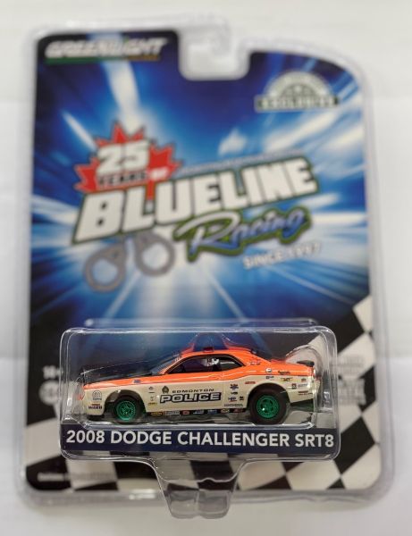 GREEN30369-VERT - DODGE Challenger SRT8 jantes vertes 2008 de la série BLUELINE RACING sous blister - 1