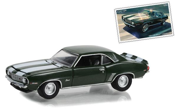 GREEN30372 - CHEVROLET Camaro Z28 1969 de la série UNITED STATES POSTAL SERVICE sous blister - 1