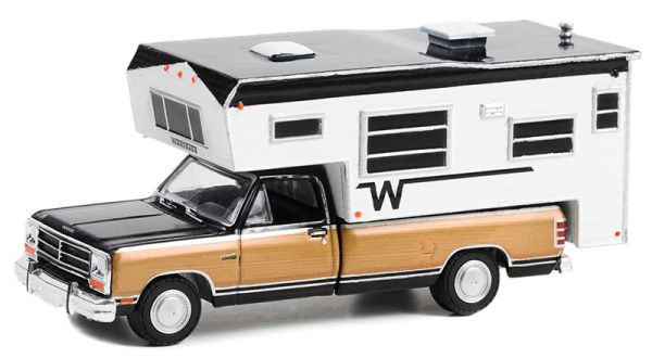 GREEN30410 - DODGE Ram D-250 Royal SE Noir 1990 avec Winnebago camper sous blister - 1