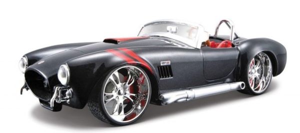 MST31325ZW - SHELBY Cobra  427 Noir avec bandes rouge - 1