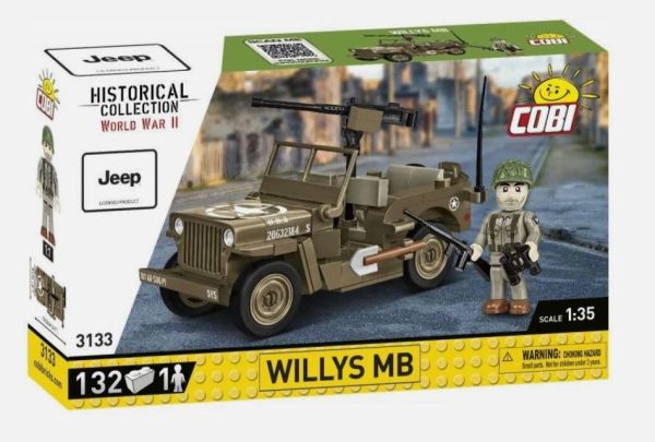 COB3133 - Véhicule militaire JEEP Willys MB - 132 Pièces - 1