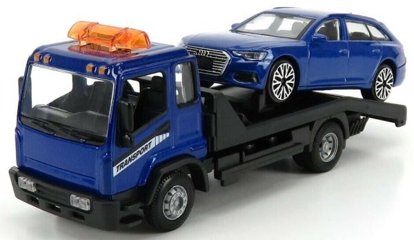 BUR31418 - Camion dépanneuse avec AUDI A6 2019 Bleue - 1