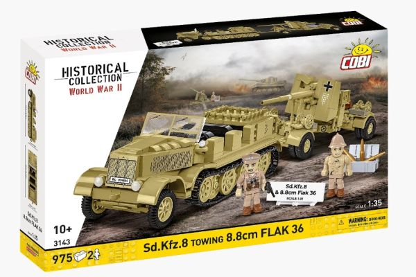 COB3143 - Véhicule militaire Sd.Kfz.8 avec canon 36 - 8.8cm - 975 pièces - 1