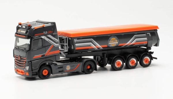 HER314565 - MERCEDES ACTROS 18 GIGASPACE 4x2 avec remorque benne 3 essieux JACK JANSSEN - 1