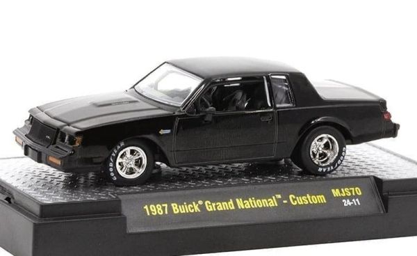 M2M-31500-MJS70 - BUICK Grand National - Custom 1987 Noir BUICK TURBOCHARGED sous blister - 1