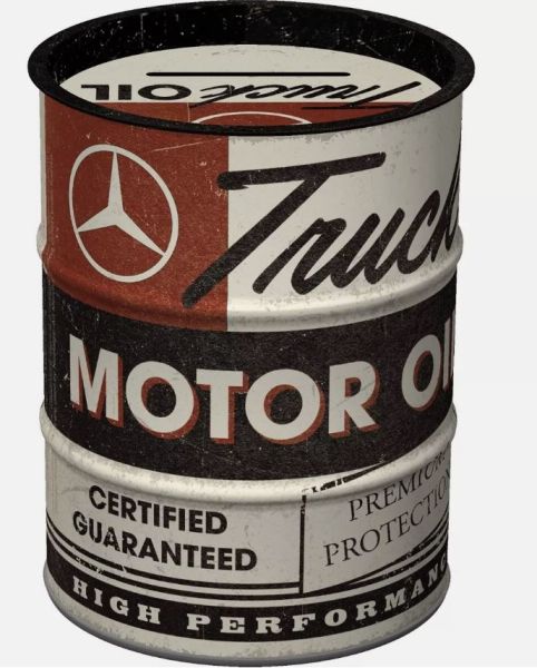 CRMB31519 - Tirelire rétro - MERCEDES Truck Motor Oil - 1