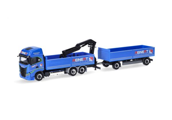 HER315265 - IVECO S-Way 6x2 avec grue de chargement et remorque 1+1 essieu REINERT LOGISTIC - 1