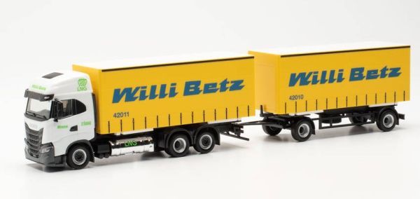 HER315913 - IVECO S-WAY LNG 6x4 porteur avec remorque 2 essieux WILLI BETZ - 1