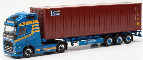 HER316279 - VOLVO 4x2 FH Gl avec container 3 essieux KOLLMEYER/BEACON bleu - 1