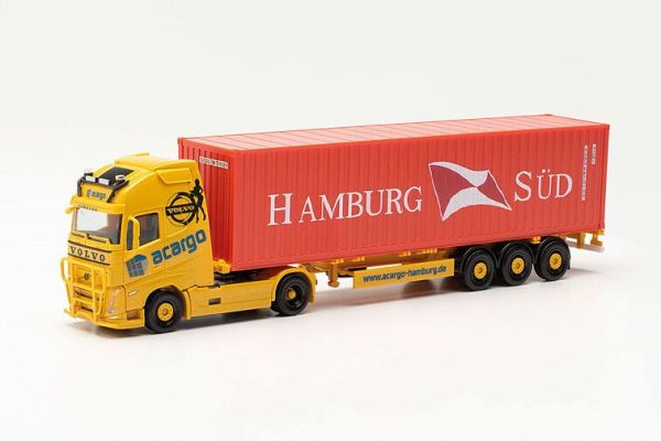 HER316347 - VOLVO FH 4x2 porte container ACARGO avec container 3 essieux HAMBURG SUD - 1