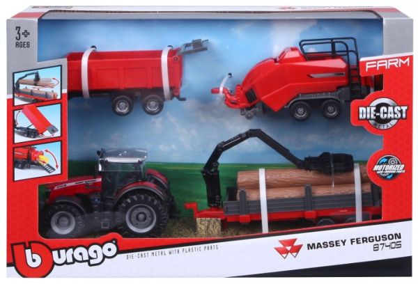 BUR31668MF - MASSEY FERGUSON 8740S avec 3 remorques - 1