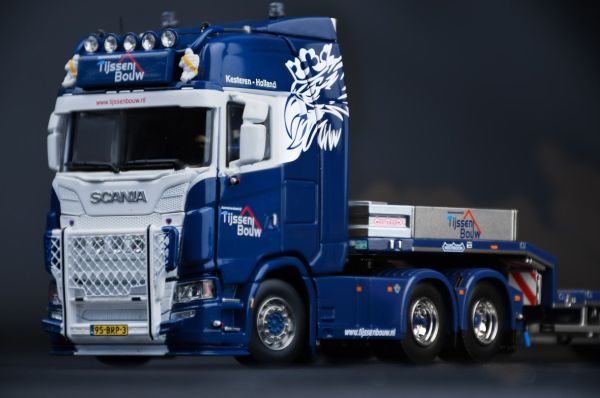 IMC32-0167 - SCANIA S V8 HIGH ROOF 6x4 avec semi remorque surbaissé 3 essieux NOOTEBOOM TIJSSEN BOUW - 1