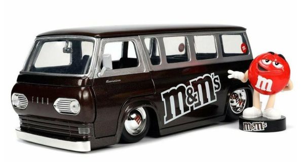 JAD32027 - FORD Econoline Bus avec figurine M&M'S Rouge 1965 - 1