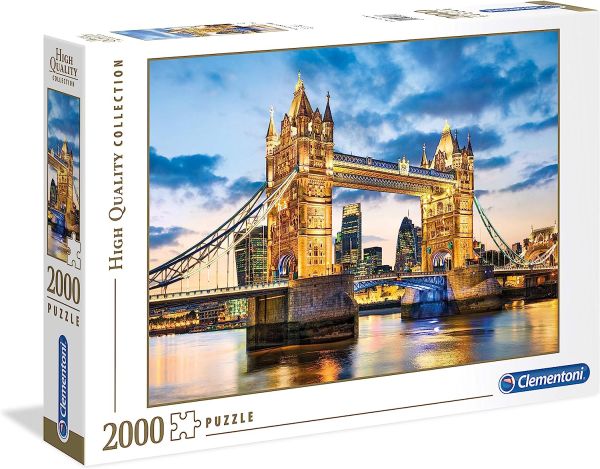 CLE32563 - Puzzle 2000 pièces Tower bridge au crépuscule - 1